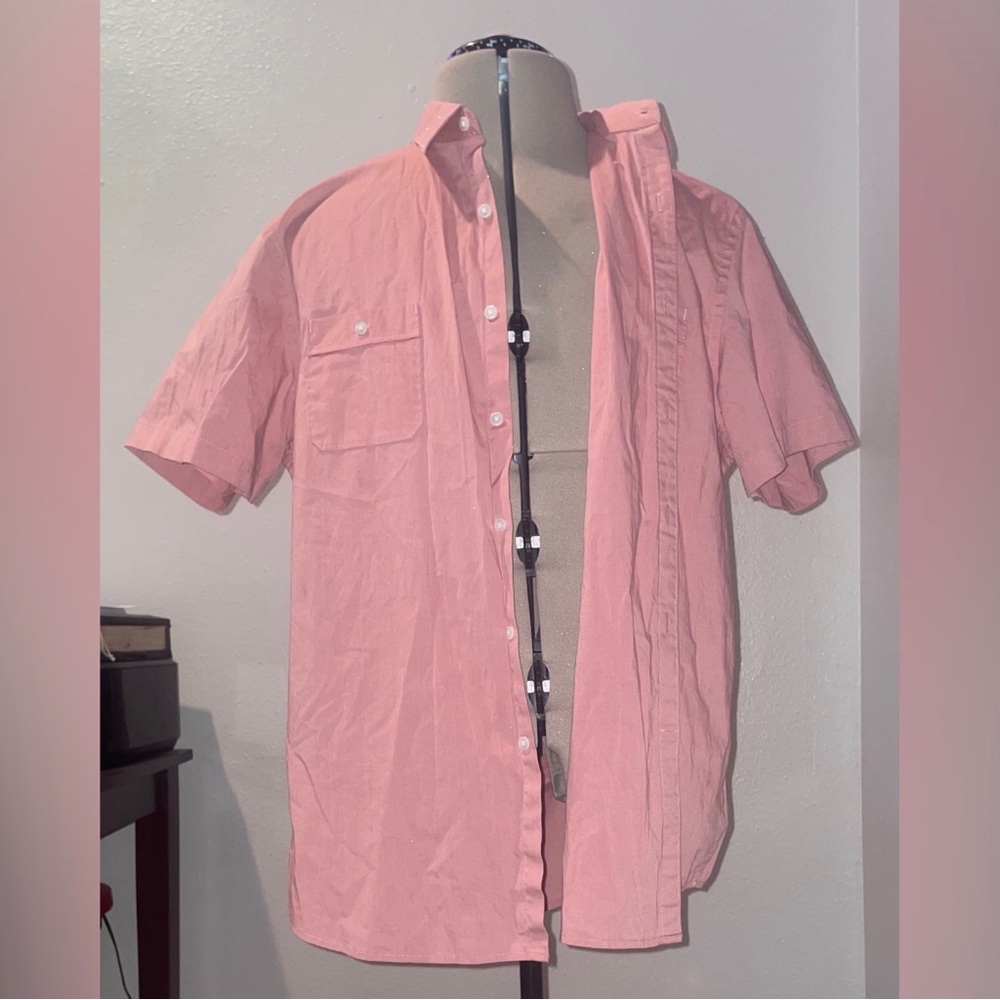 Axist Slim Fit Coral Button Up Shirt- Men’s XL